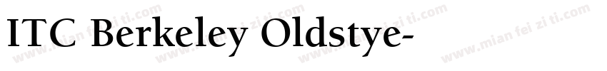 ITC Berkeley Oldstye字体转换